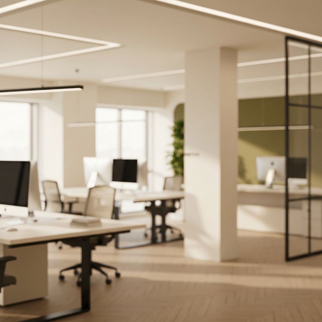 Modern fintech workspace